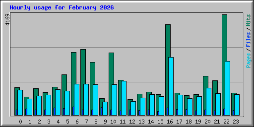 Hourly usage for February 2026