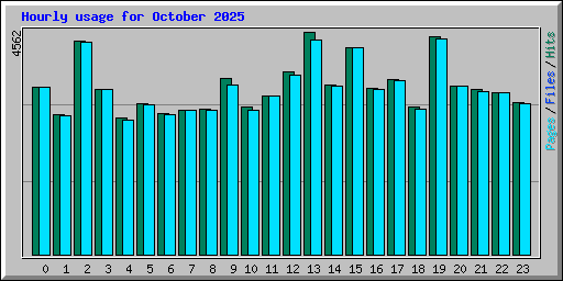 Hourly usage for October 2025