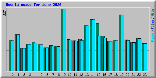 Hourly usage for June 2026